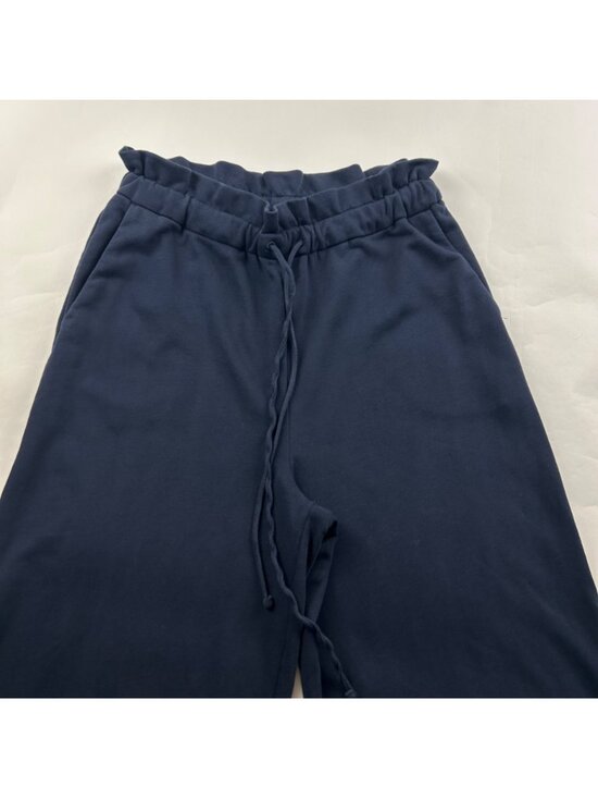 Express Navy Blue Jersey Knit High Rise Wide Leg Lounge Pant M